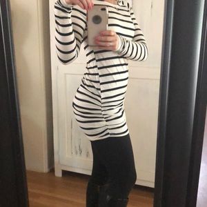 Magnolia Boutique black and white striped tunic